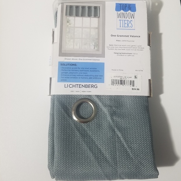 Grommet Valance for Small/Kitchen Window - Picture 2 of 5